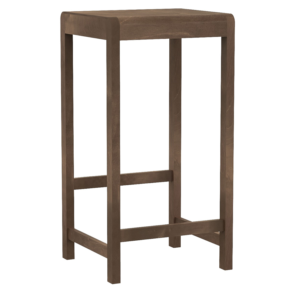 Bar Stool 01 - Dark Brown Birch