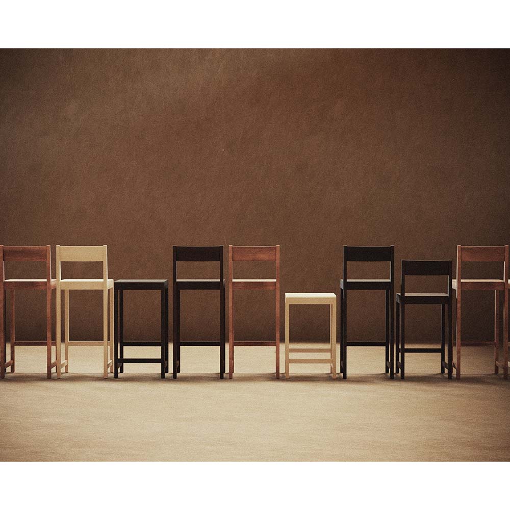 Bar Stool 01 - Natural Birch