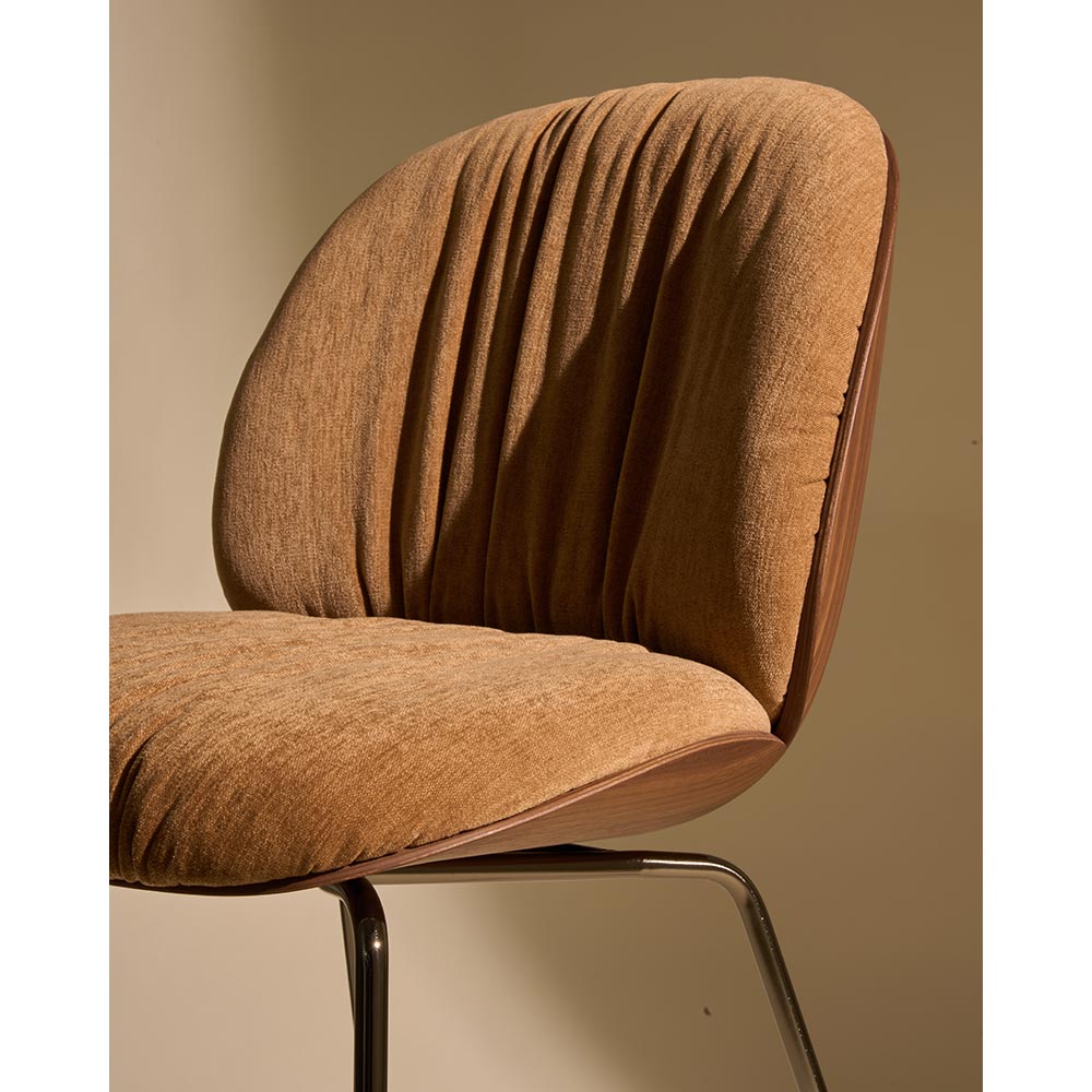 Beetle Soft Fully Upholstered Bar Counter Chair - Conic Base