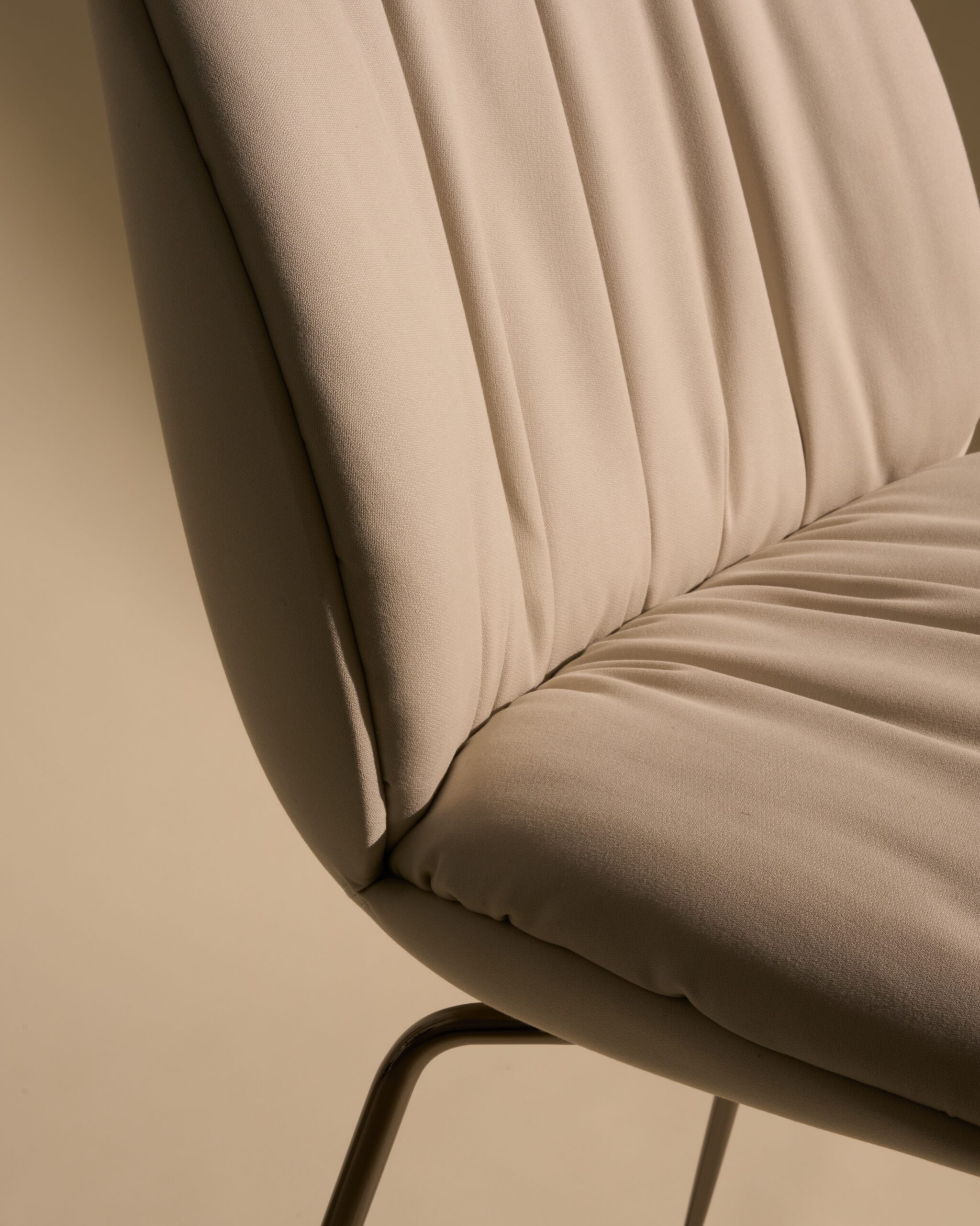 Beetle Soft Fully Upholstered Bar Counter Chair - Conic Base