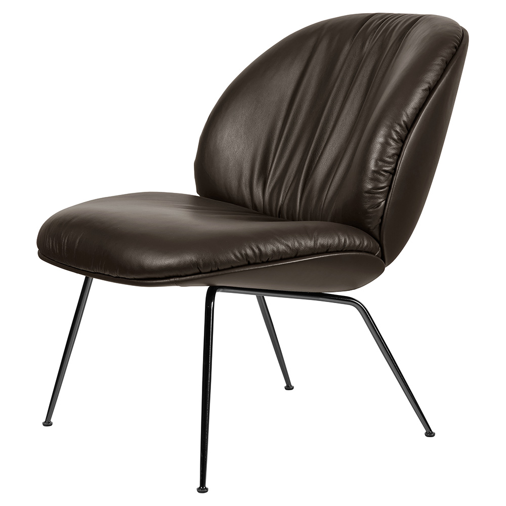 Beetle Soft Fully Upholstered Lounge Chair - Conic Base