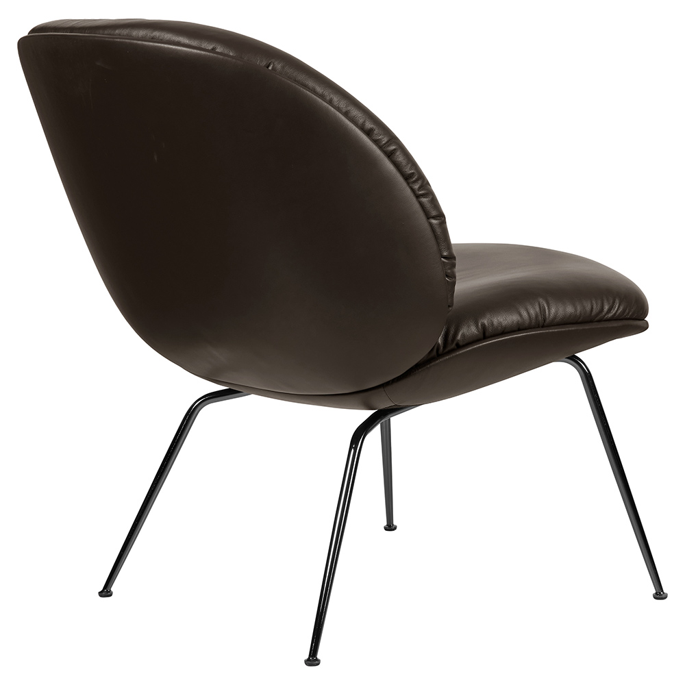 Beetle Soft Fully Upholstered Lounge Chair - Conic Base