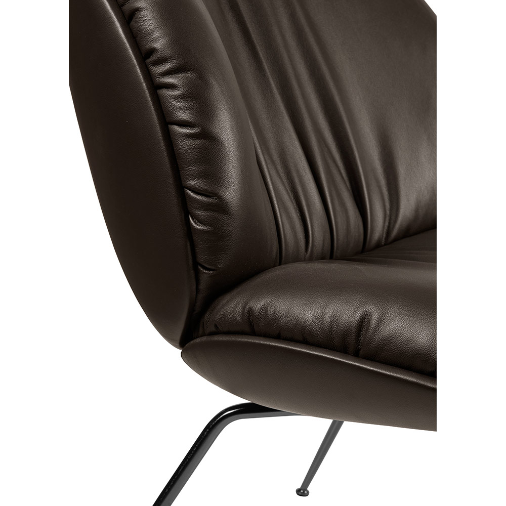 Beetle Soft Fully Upholstered Lounge Chair - Conic Base