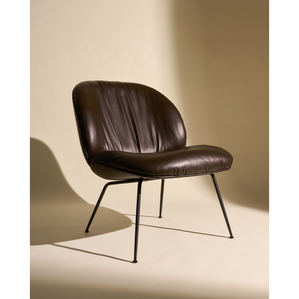 Beetle Soft Fully Upholstered Lounge Chair - Conic Base