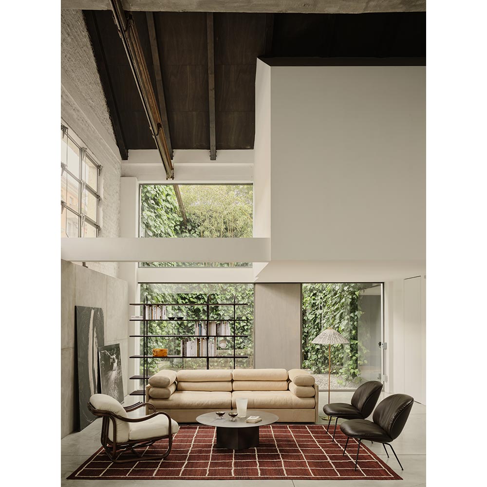 Beetle Soft Fully Upholstered Lounge Chair - Conic Base