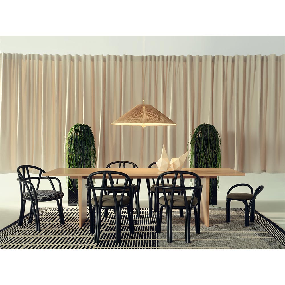 Bistra Dining Armchair - Ebony Painted Rattan | Rouse Home