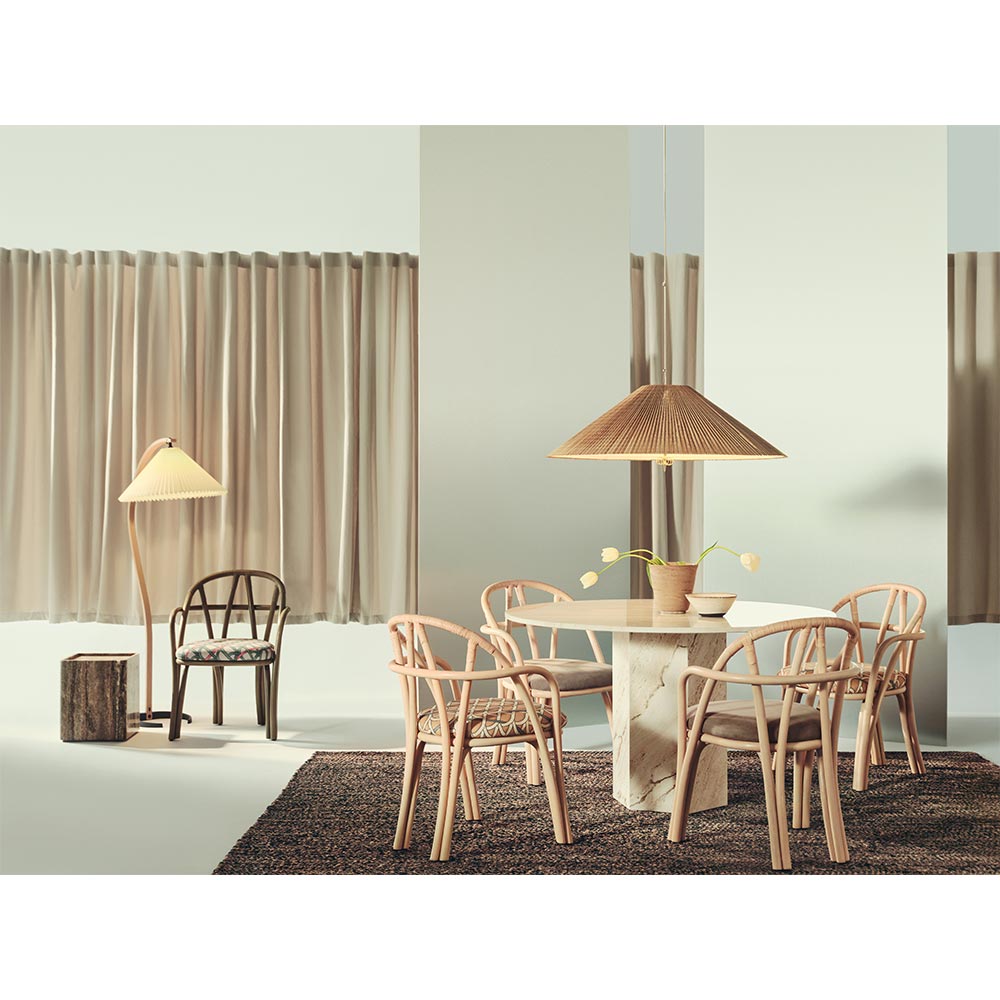 Bistra Dining Armchair - Natural Lacquered Rattan | Rouse Home