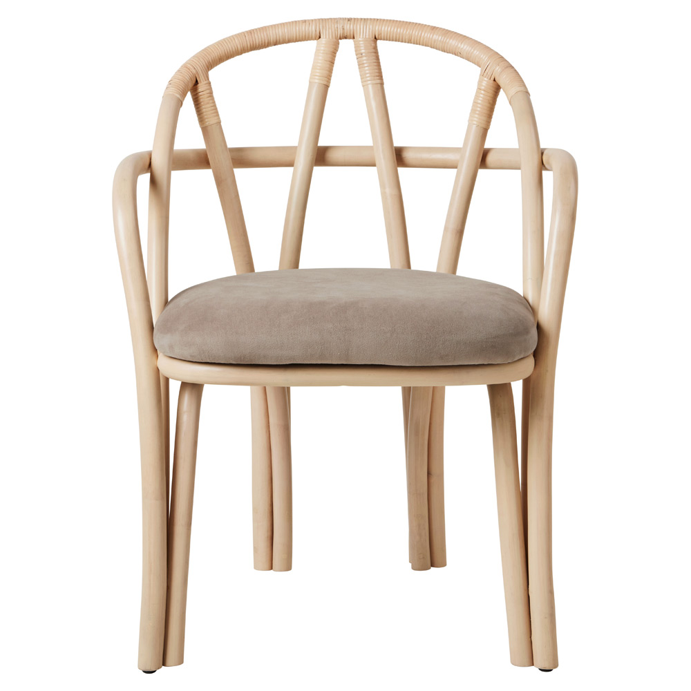 Bistra Dining Armchair - Natural Lacquered Rattan | Rouse Home
