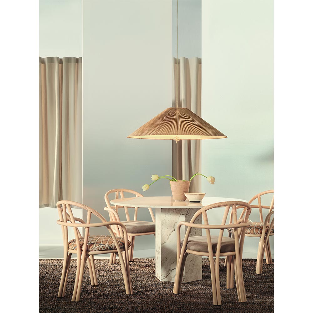 Bistra Dining Armchair - Natural Lacquered Rattan | Rouse Home