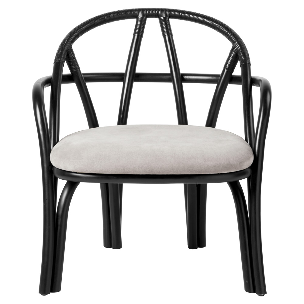 Bistra Lounge Chair - Ebony Painted Rattan | Rouse Home