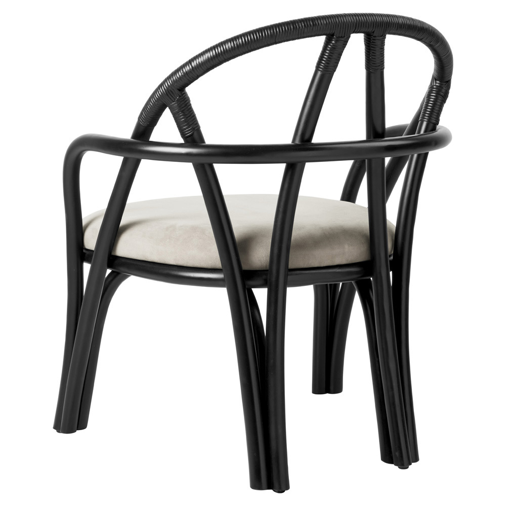 Bistra Lounge Chair - Ebony Painted Rattan | Rouse Home