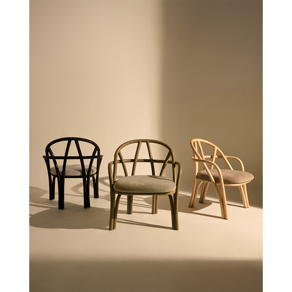 Bistra Lounge Chair - Natural Lacquered Rattan | Rouse Home