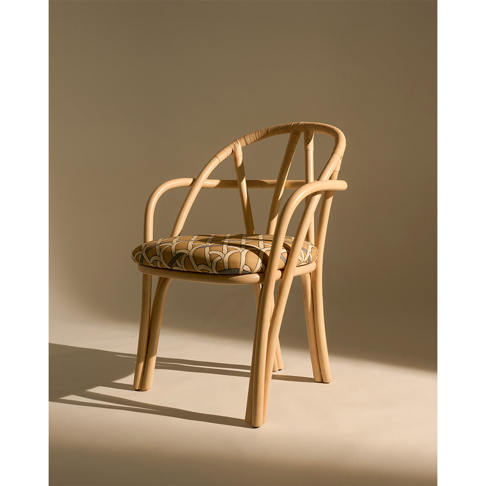 Bistra Lounge Chair - Natural Lacquered Rattan | Rouse Home