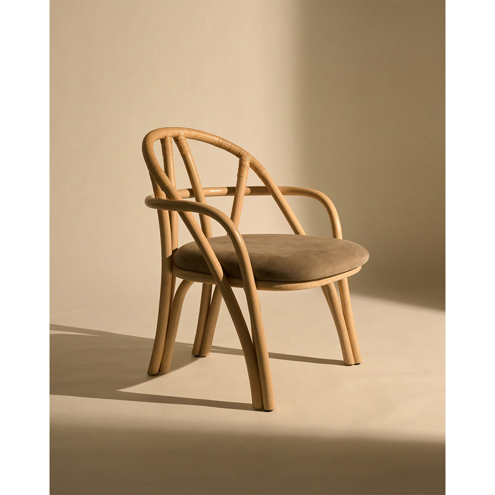 Bistra Lounge Chair - Natural Lacquered Rattan | Rouse Home
