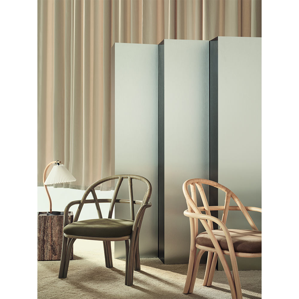 Bistra Lounge Chair - Natural Lacquered Rattan | Rouse Home
