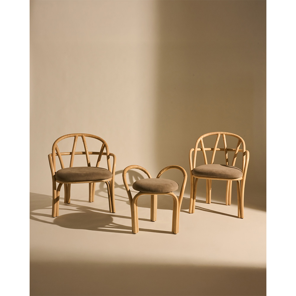 Bistra Lounge Chair - Natural Lacquered Rattan | Rouse Home