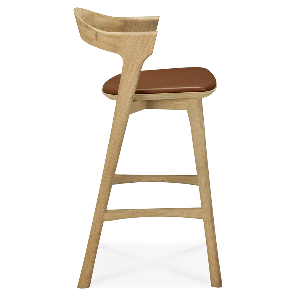 Bok Counter Stool - Cognac Leather, Oak