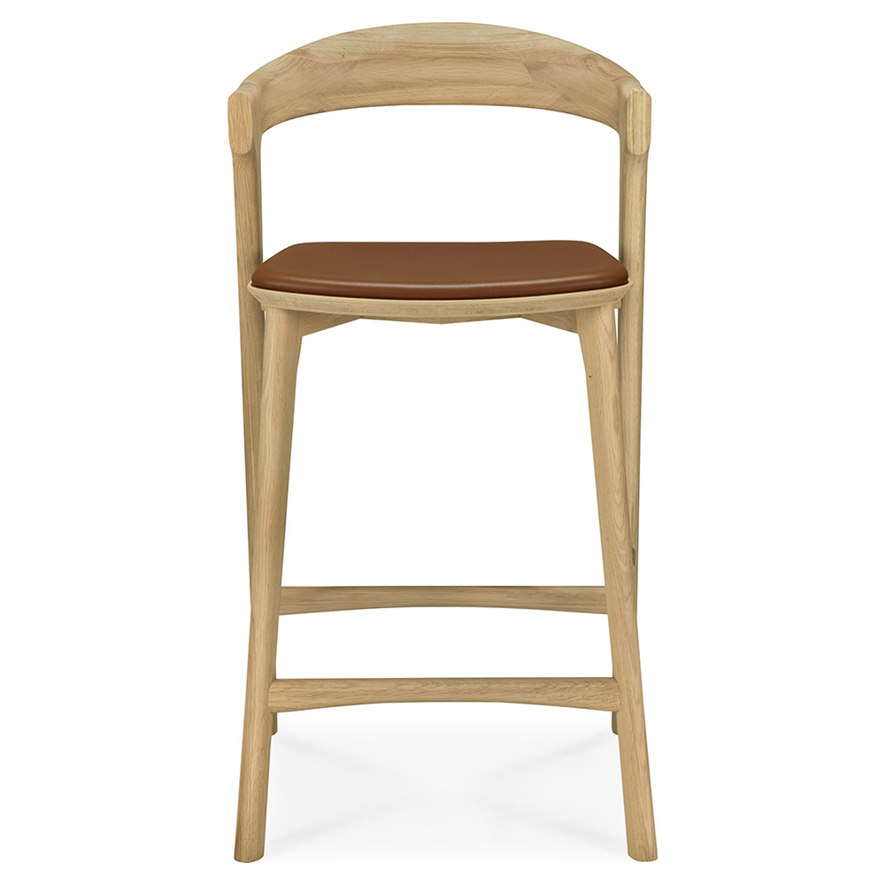 Bok Counter Stool - Cognac Leather, Oak