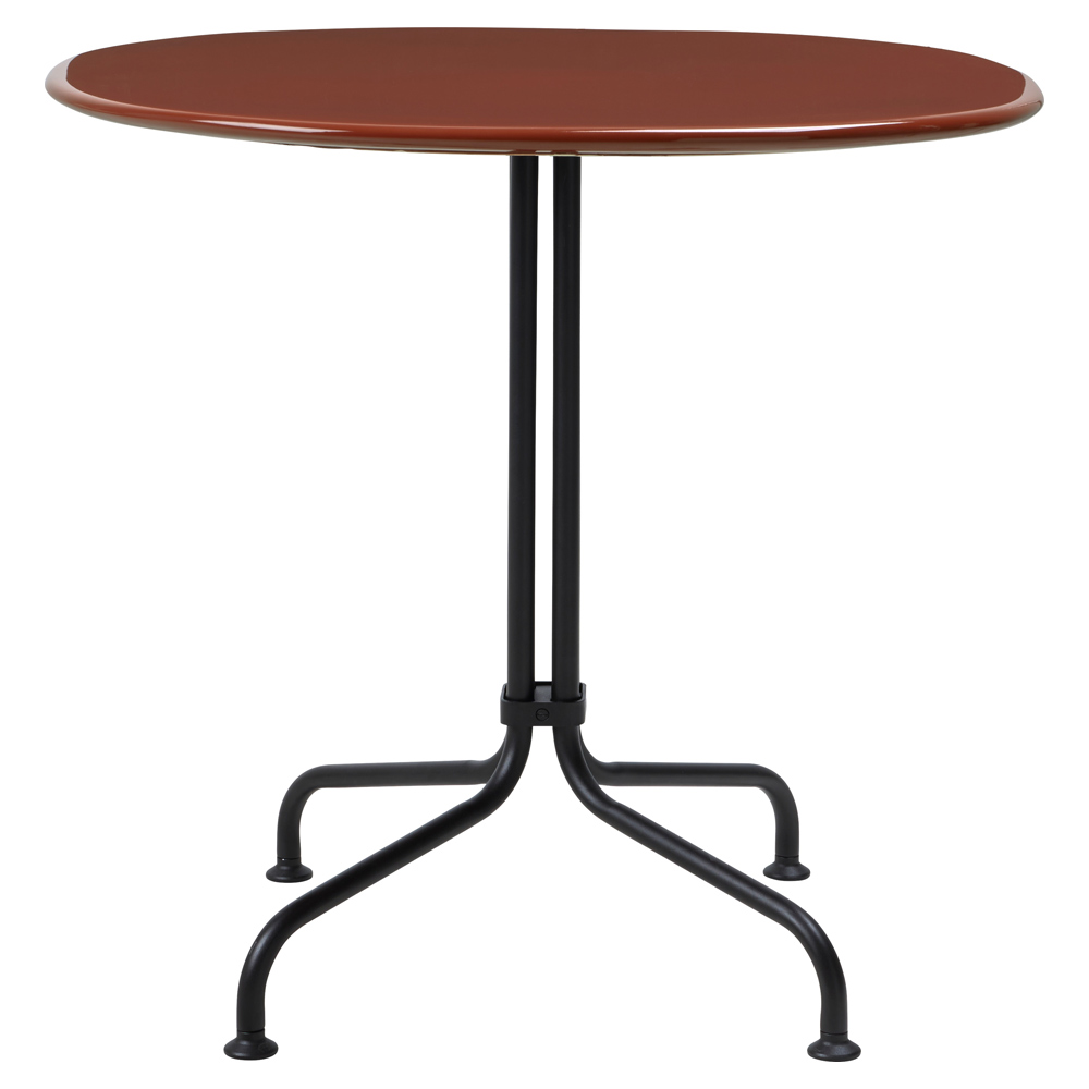 Carmel Bistro Dining Table - Rock Red, Black Base | Rouse Home