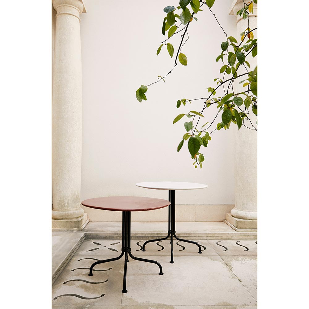 Carmel Bistro Lounge Table - Rock Red, Black Base