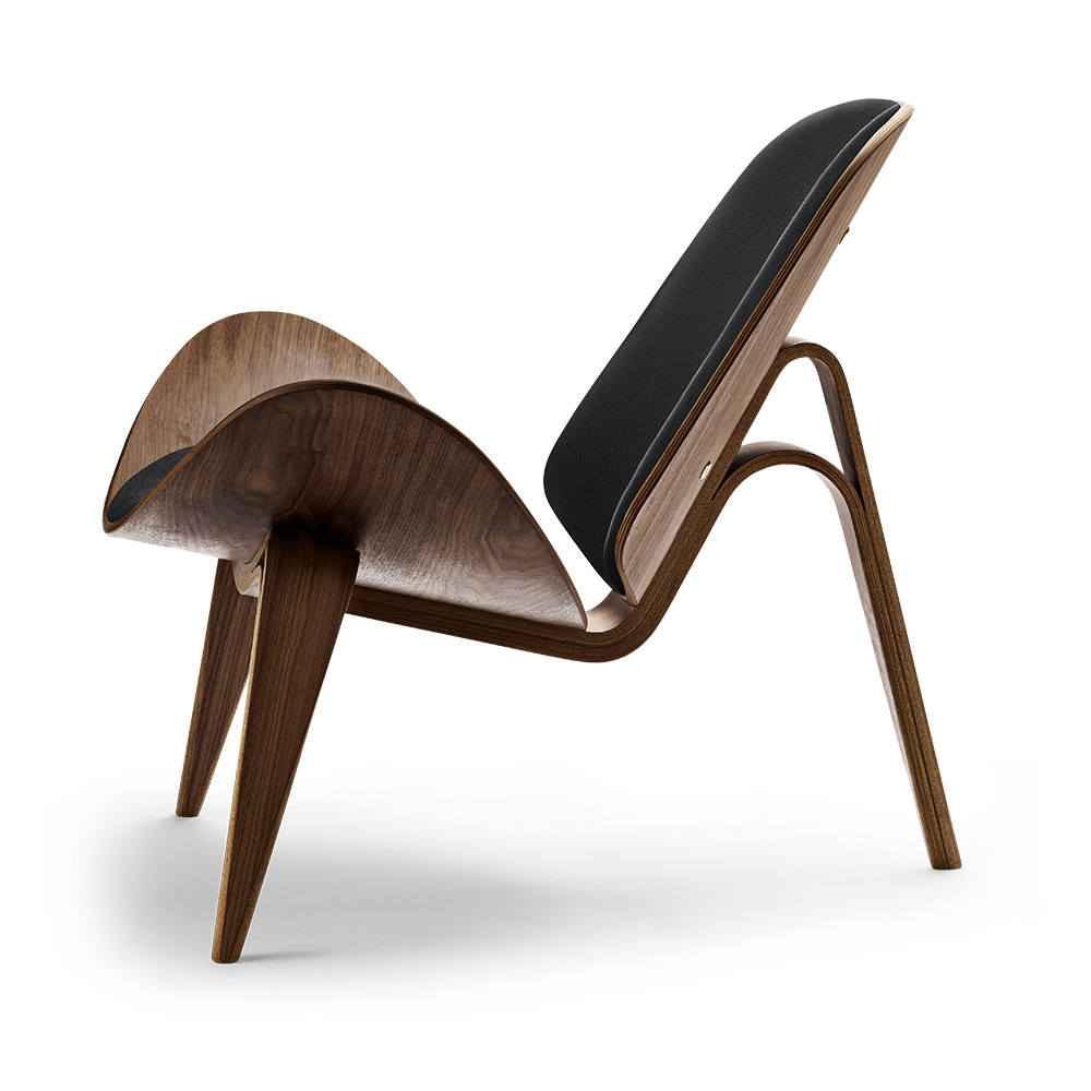 Ch07 Shell Chair Leather Loke 7150 Walnut 2 | Rouse Home
