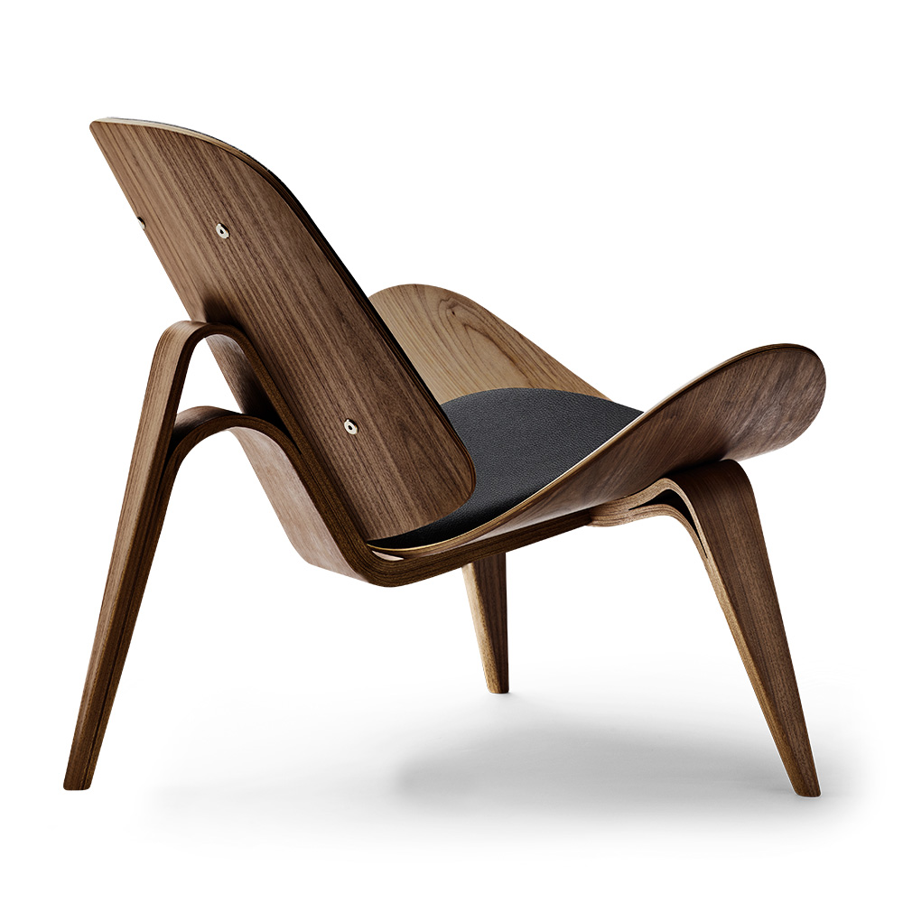 Ch07 Shell Chair Leather Loke 7150 Walnut 3 | Rouse Home