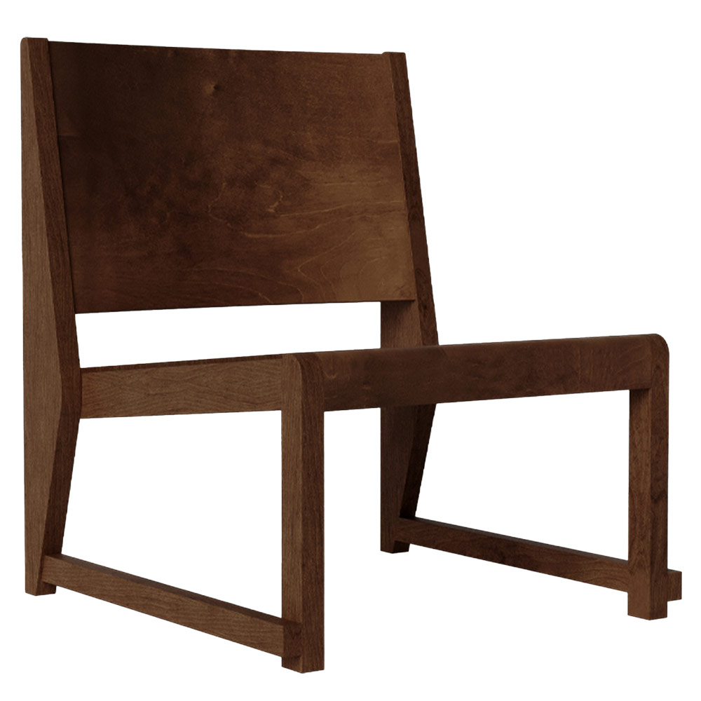 Easy Chair 01 - Dark Brown Birch