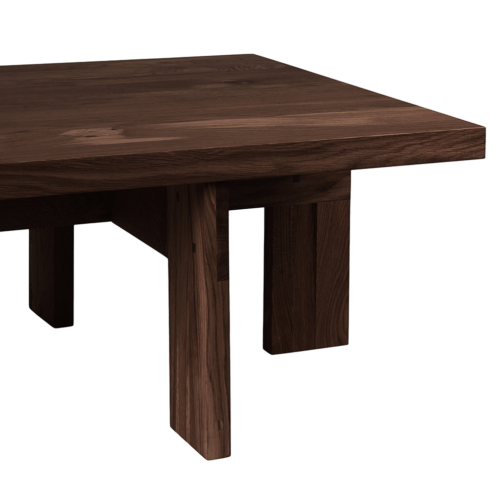 Farmhouse Coffee Table - Square, Dark Oak