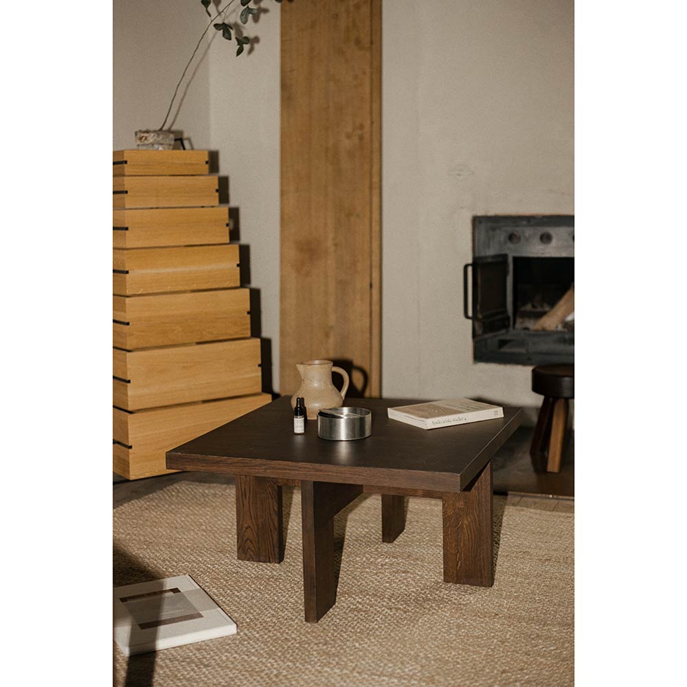Farmhouse Coffee Table - Square, Dark Oak