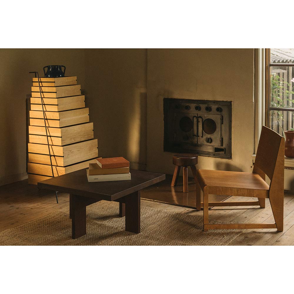 Farmhouse Coffee Table - Square, Dark Oak