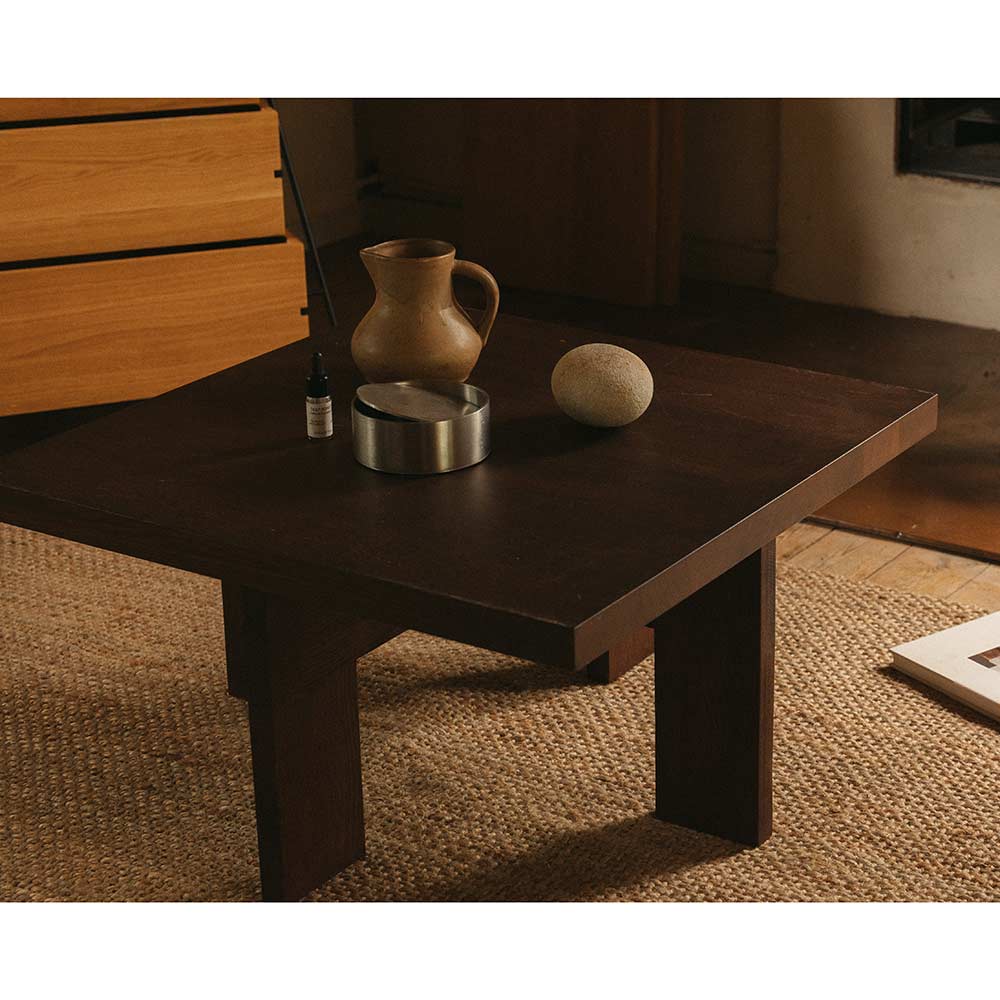Farmhouse Coffee Table - Square, Dark Oak
