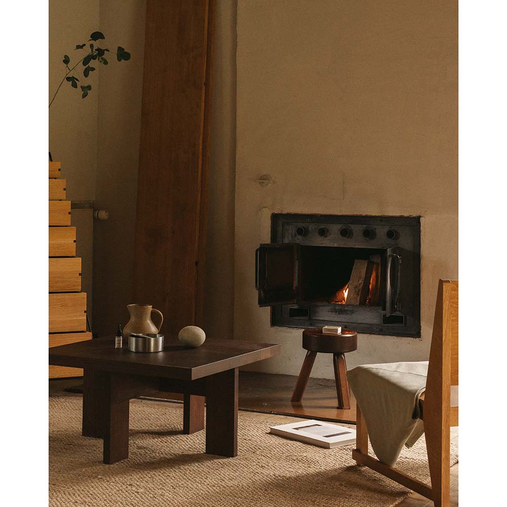 Farmhouse Coffee Table - Square, Dark Oak