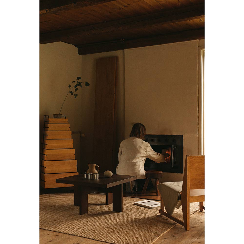 Farmhouse Coffee Table - Square, Dark Oak