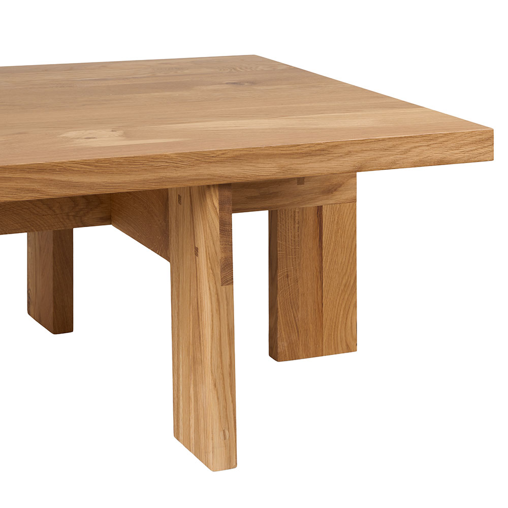 Farmhouse Coffee Table - Square, Natural Oak