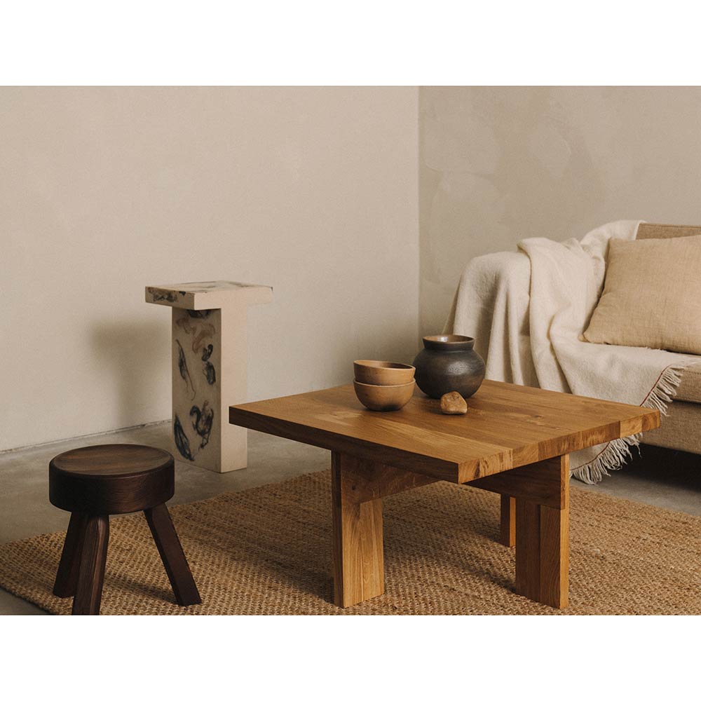 Farmhouse Coffee Table - Square, Natural Oak