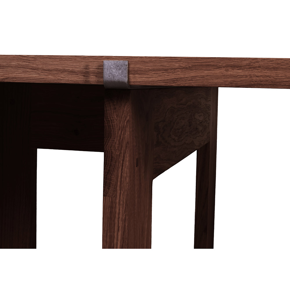 Farmhouse Trestle Table - Planks, Dark Oak