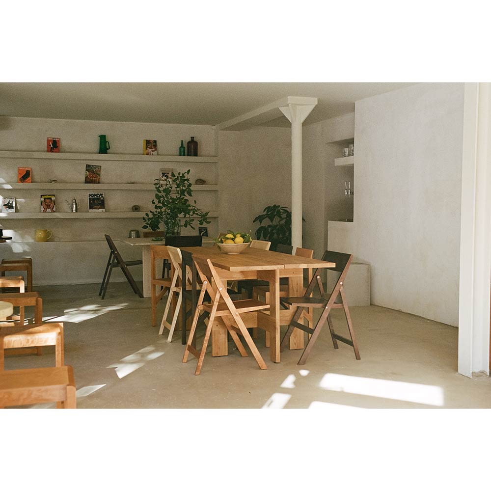 Farmhouse Trestle Table - Planks, Natural Oak