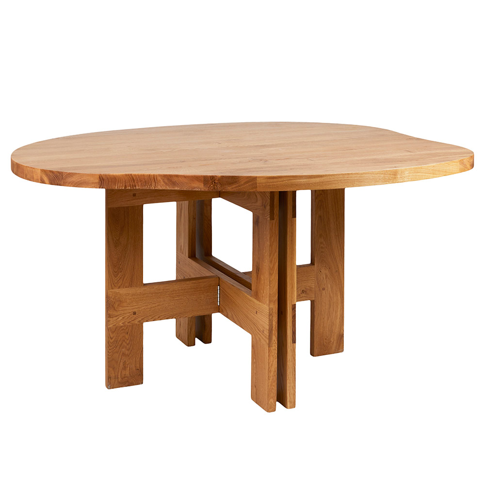 Farmhouse Trestle Table - Pond, Natural Oak