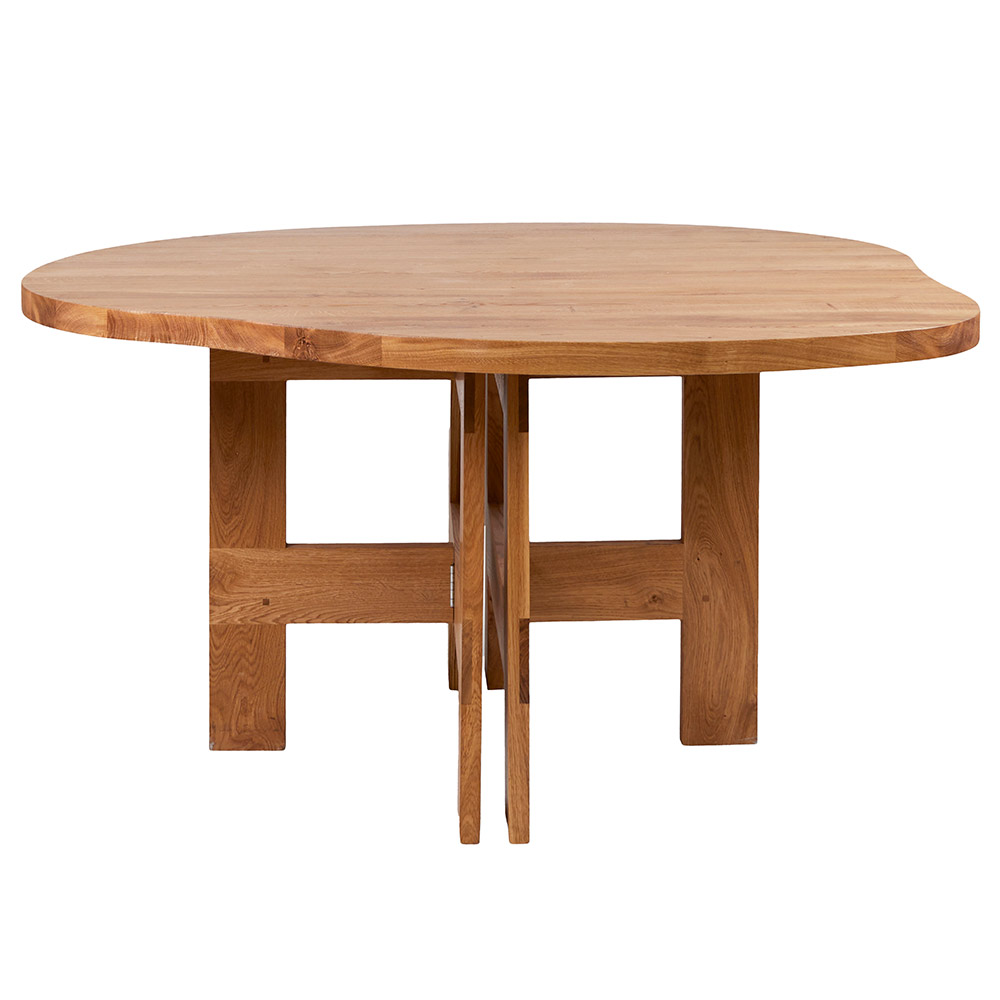 Farmhouse Trestle Table - Pond, Natural Oak