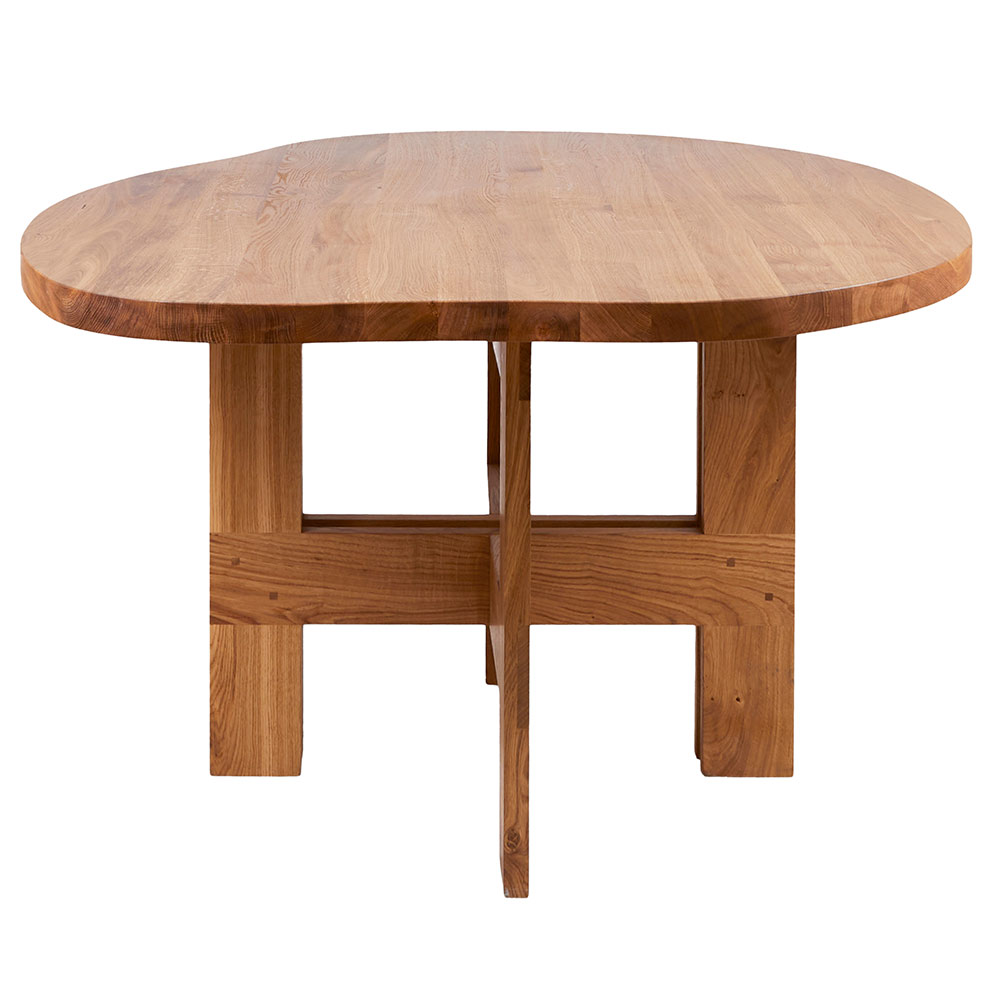 Farmhouse Trestle Table - Pond, Natural Oak