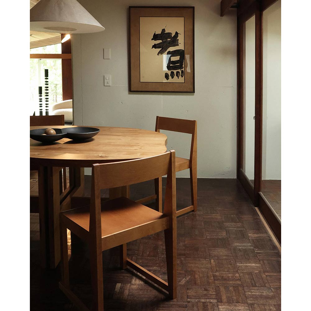 Farmhouse Trestle Table - Pond, Natural Oak