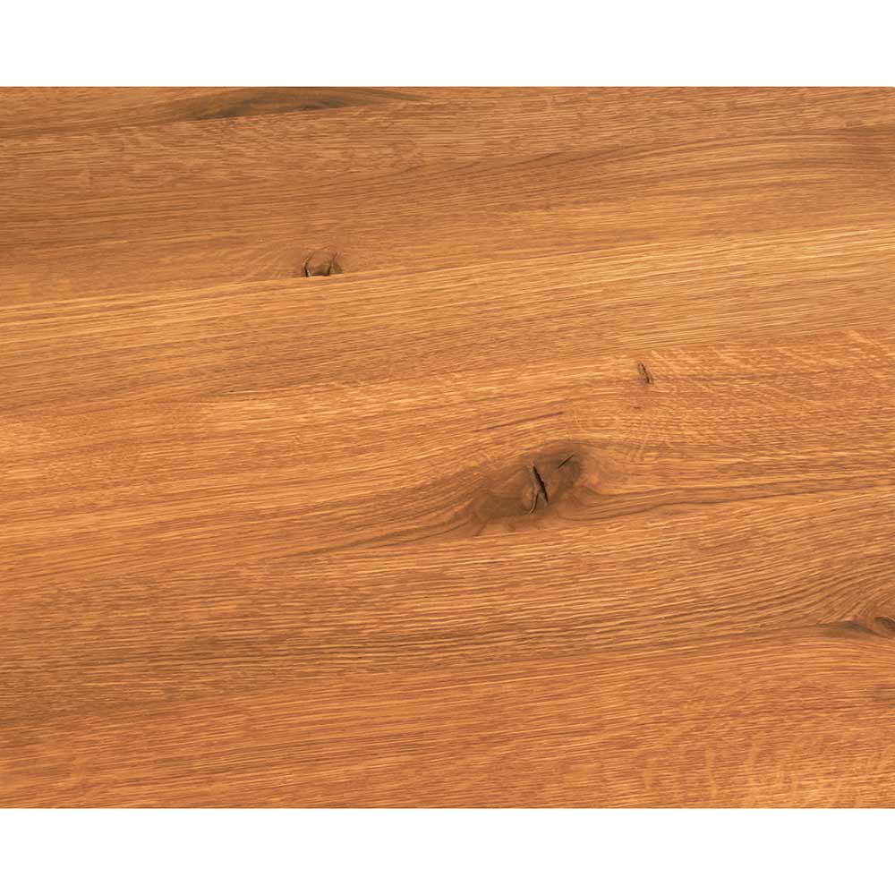 Farmhouse Trestle Table - Round, Natural Oak