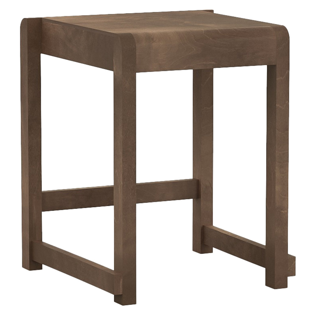 Low Stool 01 - Dark Brown Birch