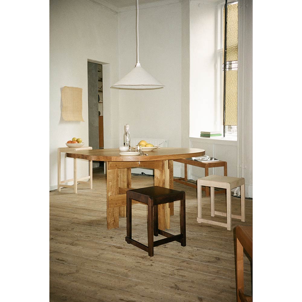Low Stool 01 - Dark Brown Birch