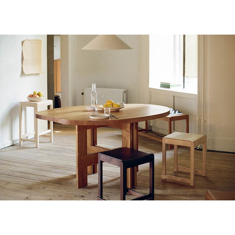 Low Stool 01 - Dark Brown Birch