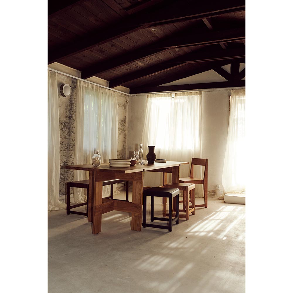 Low Stool 01 - Dark Brown Birch