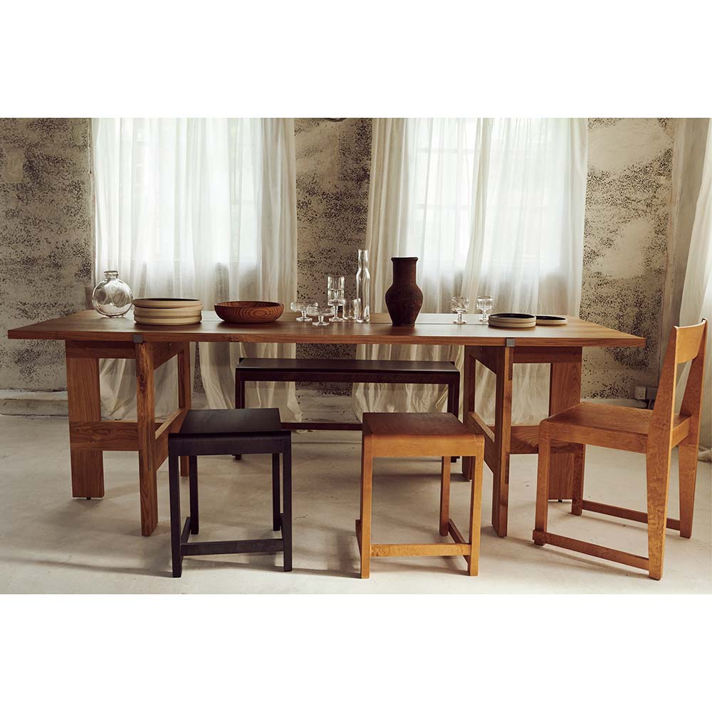Low Stool 01 - Dark Brown Birch