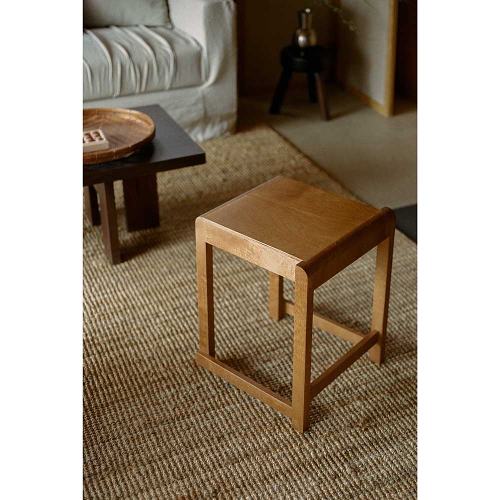 Low Stool 01 - Warm Brown Birch