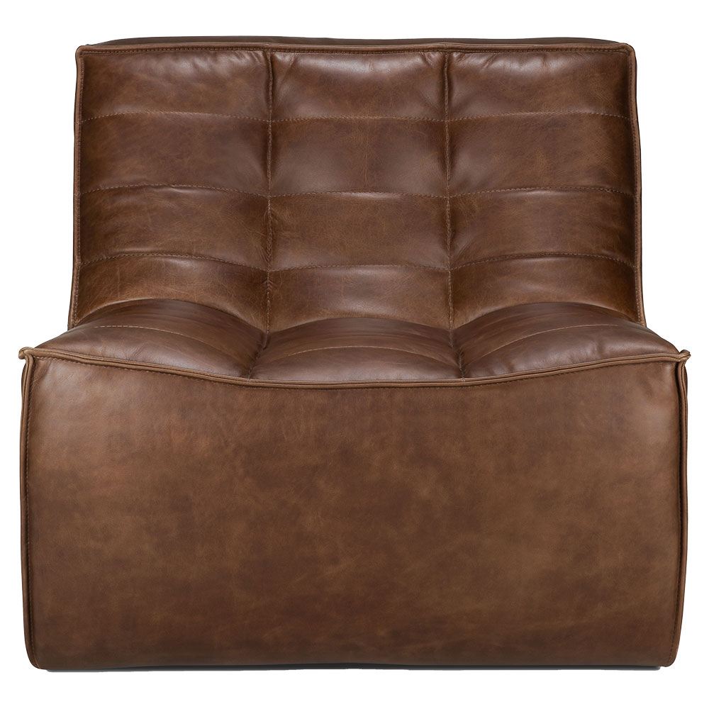N701 1 Seater Modular Sofa - Chestnut Leather