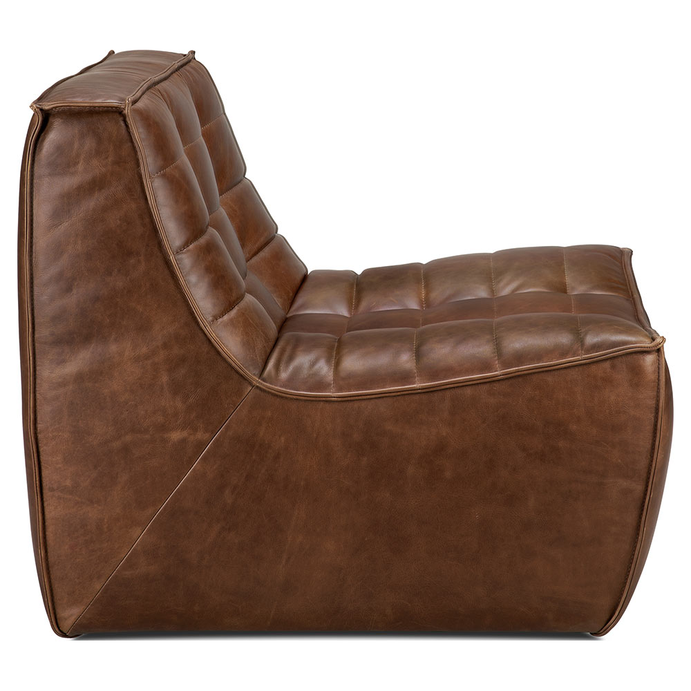 N701 1 Seater Modular Sofa - Chestnut Leather